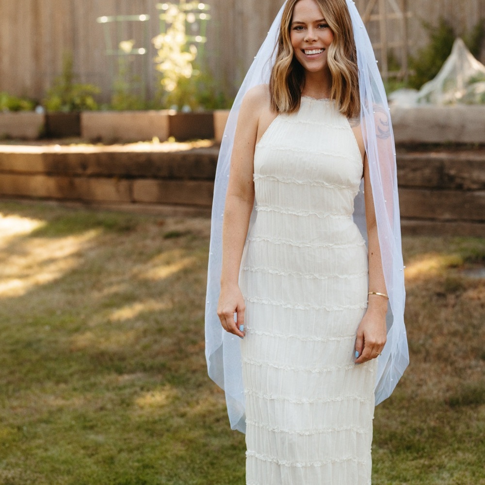 Elegant White Halter Dress
